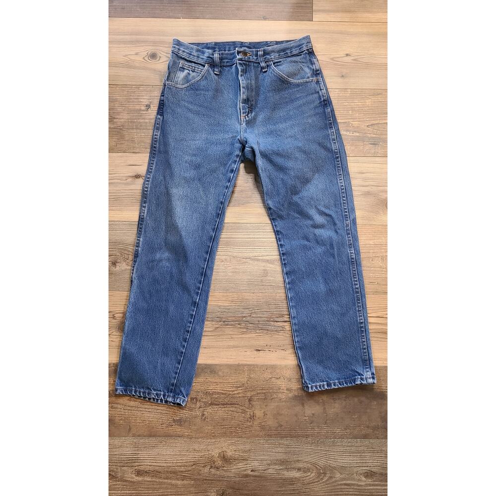 Rustler Jeans Mens 32x30 Fits 30x29 Blue Dark Wash Straight Leg Denim